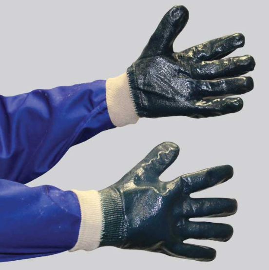 Nitrile Chemical Glove - Blue Knit Wrist