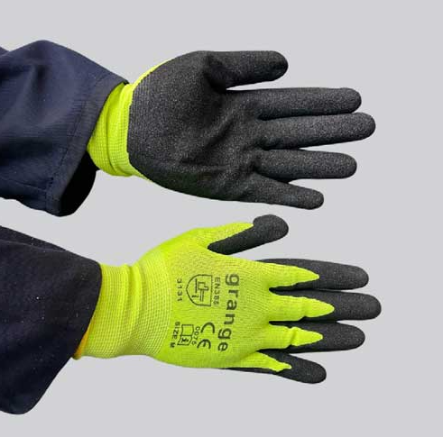 Hi-Viz Black Coating Glove