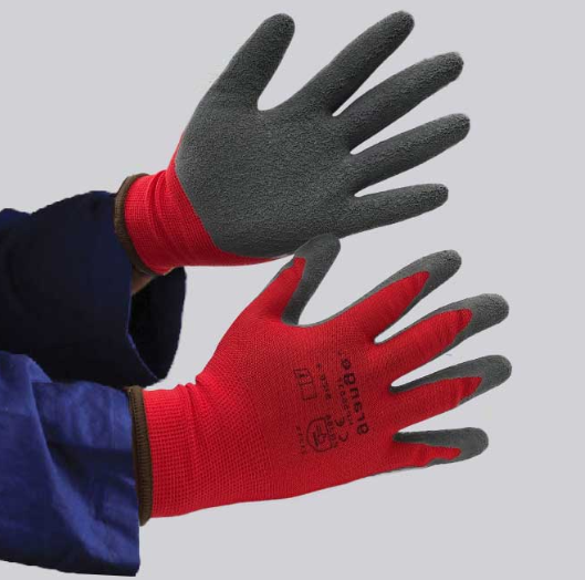 Rough Latex Grey/Red Knit Wrist