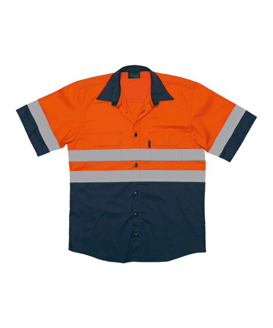 Hi-Vis Two Tone Vented Short Sleeve Work Shirt