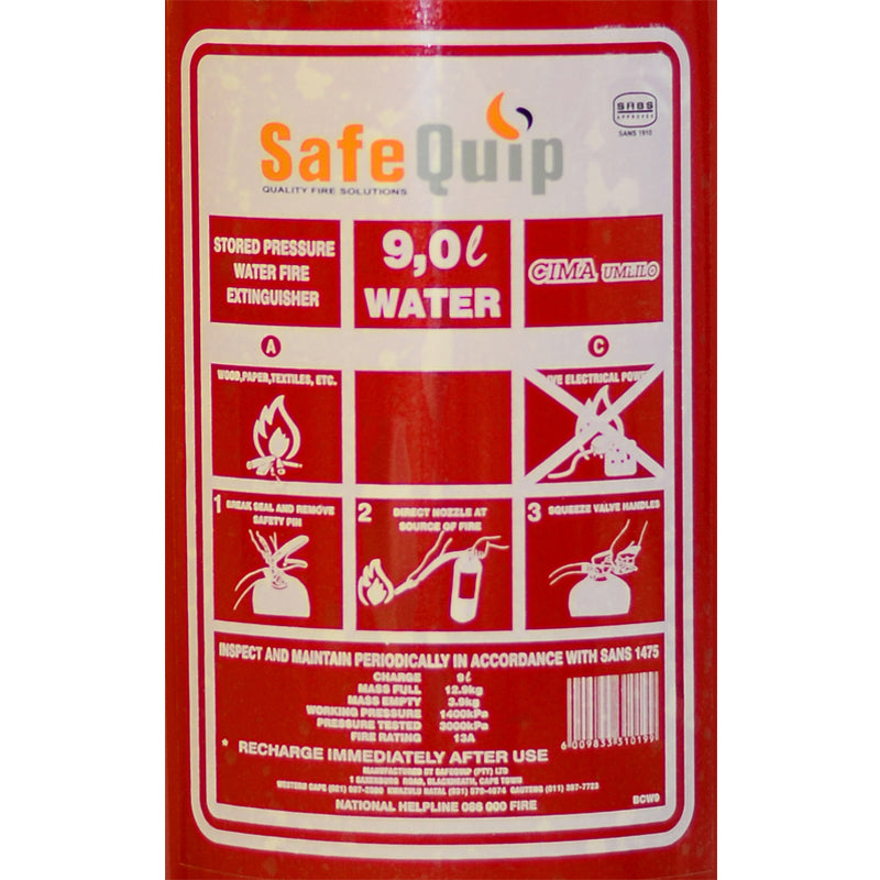 9l Water Fire Extinguisher
