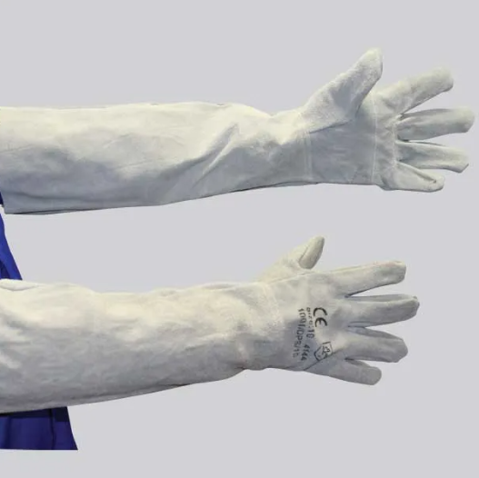 Chrome Leather Glove - Shoulder Length