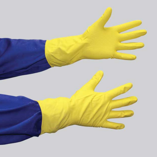 Latex Household Glove - Yellow Diamond Grip