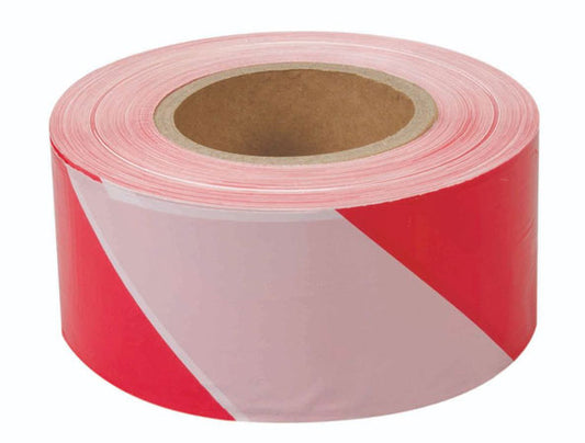 White and Red 500m Barrier Tape