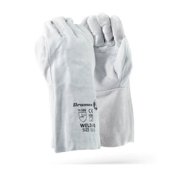 6" Chrome Leather Double Palm Gloves